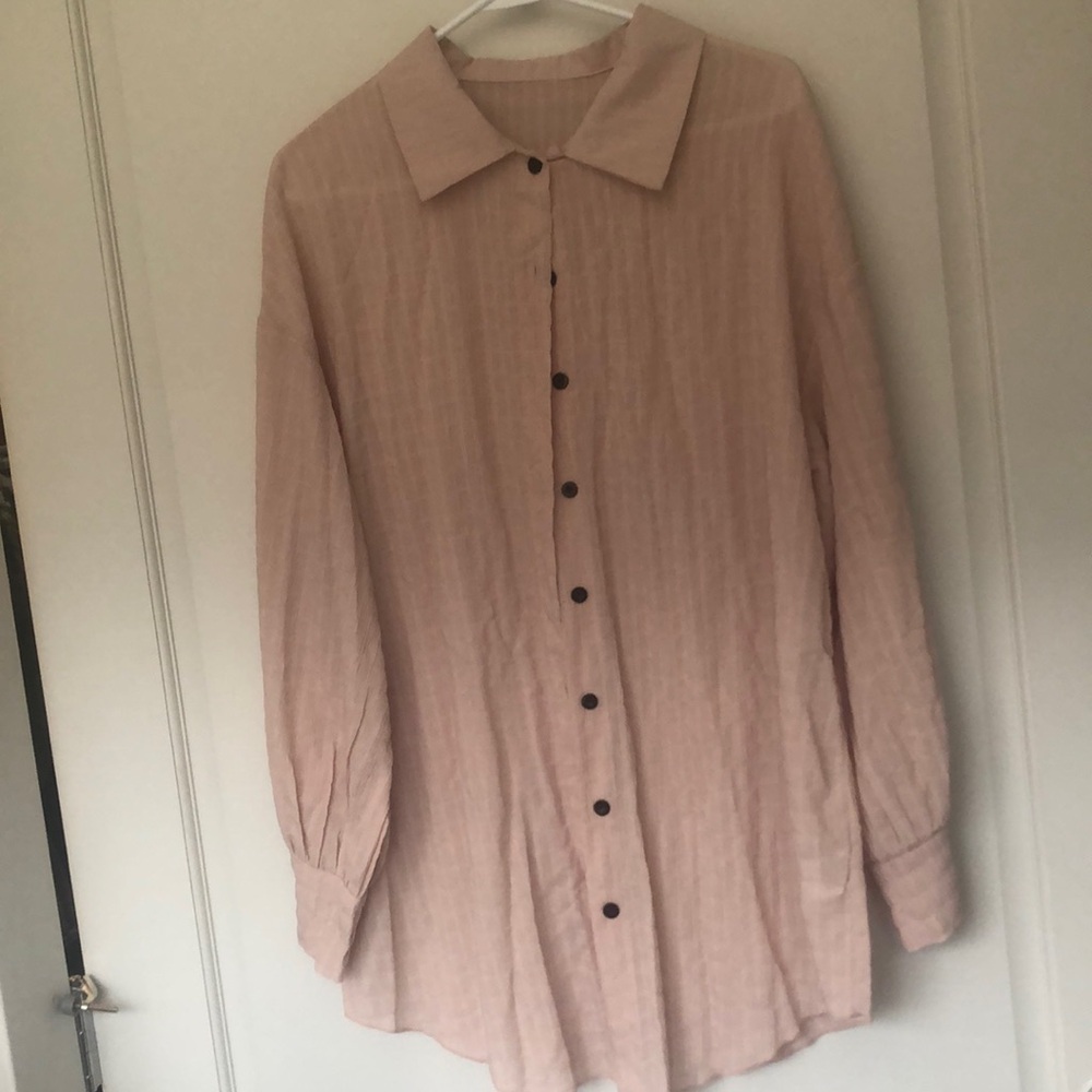 Nude button down